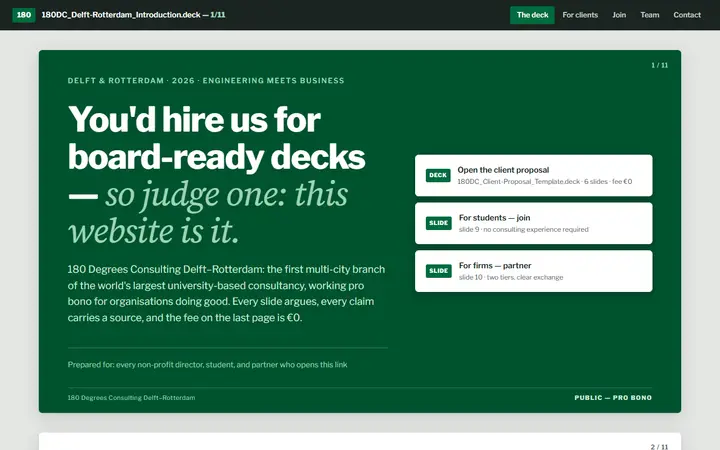 V6 The Deck homepage preview